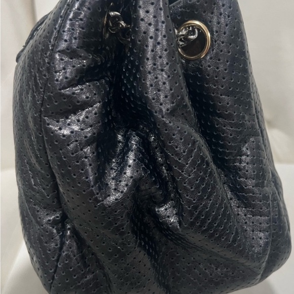 CHANEL Calfskin Perforated Drill Accordion Flap in grey - Picture 4 of 13